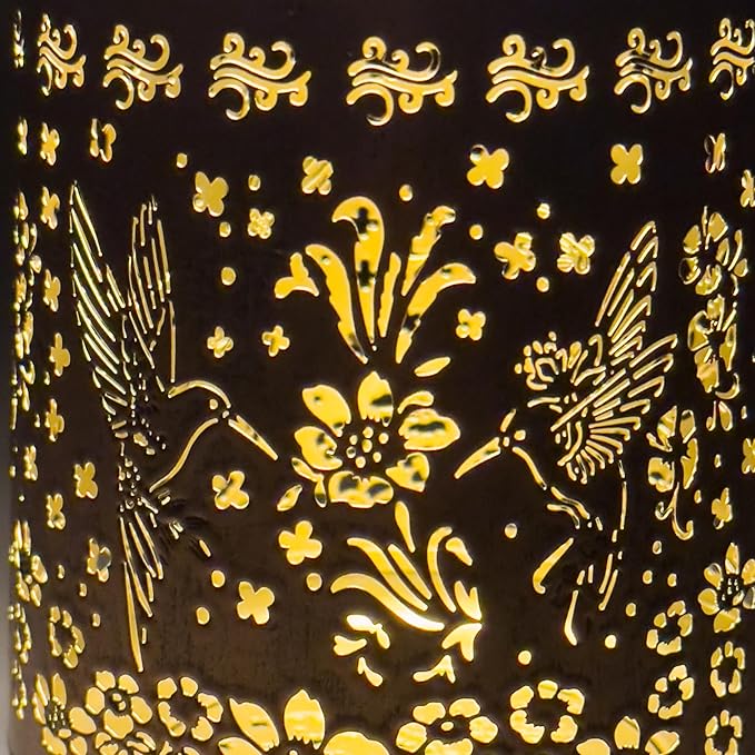 Lawn Social Solar Lanterns Outdoor Waterproof, Hummingbird Metal Hanging Solar Lights for Outside, Garden Decor Birthday Gifts for Women Mom Grandma, Outdoor Lantern for Patio Yard Balcony Porch