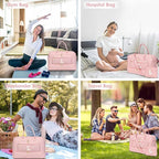 Initial Travel Duffle Bag for Women - Pink Personalized Weekender bags Overnight Bag with Shoe Compartment & Wet Pocket Weekend Tote Bags with Toiletry Bag Monogram Christmas Gifts (Letter M)