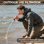 Straw Water Filter, Personal Emergency Water Filtration System, Water Purifier, Outdoor Emergency Survival Gear and Equipment for Hiking Camping Accessories Travel Fishing Preparedness (5PCS)