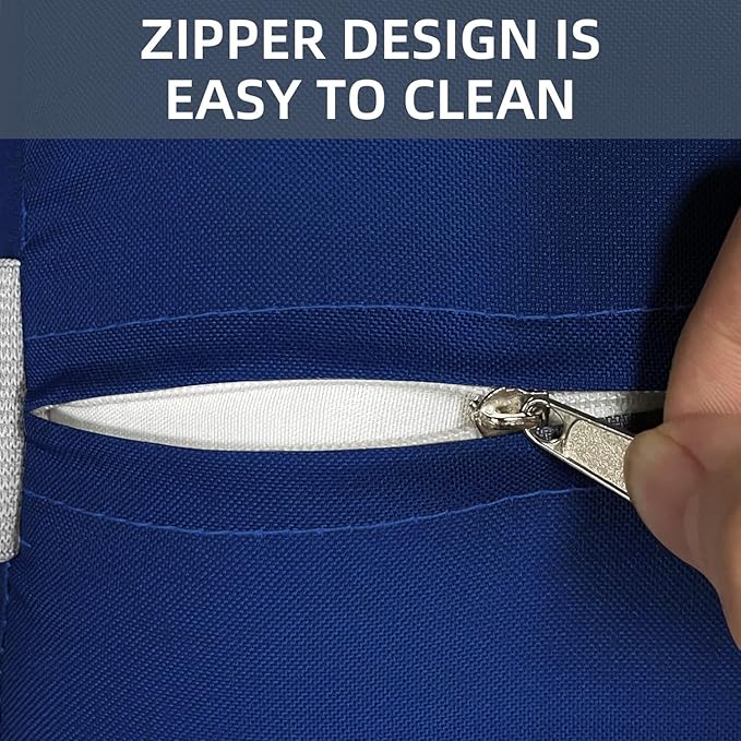 2 Pcs Outdoor Chaise Pillows, Headrest Pillow for Patio Chaise Lounge Chair with Adjustable Elastic Stripe Head Resting Pillows for Recliner Office Chair, Dark Blue