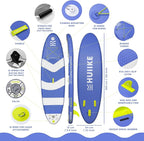 Inflatable Paddle Board for Adults with Accessories Included, Oar, Fins, Pump. Stand Up Paddleboard Great Stability and Resistance. 10’ x 33" x 5.9", Maximum Load 286 lb