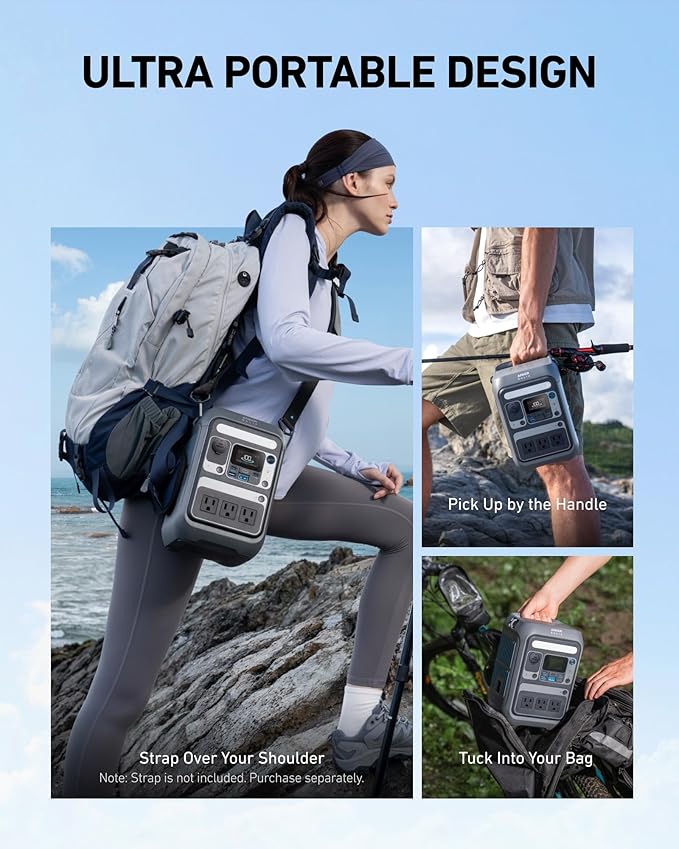 Anker Solar Generator SOLIX C300 with 60W Solar Panel, 288Wh Portable Power Station, 300W (600W Surge), LiFePO4 Battery, 140W Two-Way Fast Charging, for Outdoor Camping, Traveling, and Emergencies