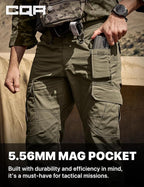 CQR Men's Tactical Pants, Water Resistant Ripstop Cargo Pants, Lightweight EDC Work Hiking Pants, Outdoor Apparel