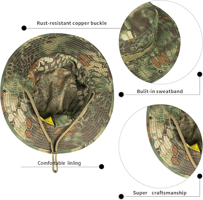 Sun Hats for Men Women Bucket Hat UPF 50+ Boonie Hat Foldable UV Protection Hiking Beach Fishing Summer Safari