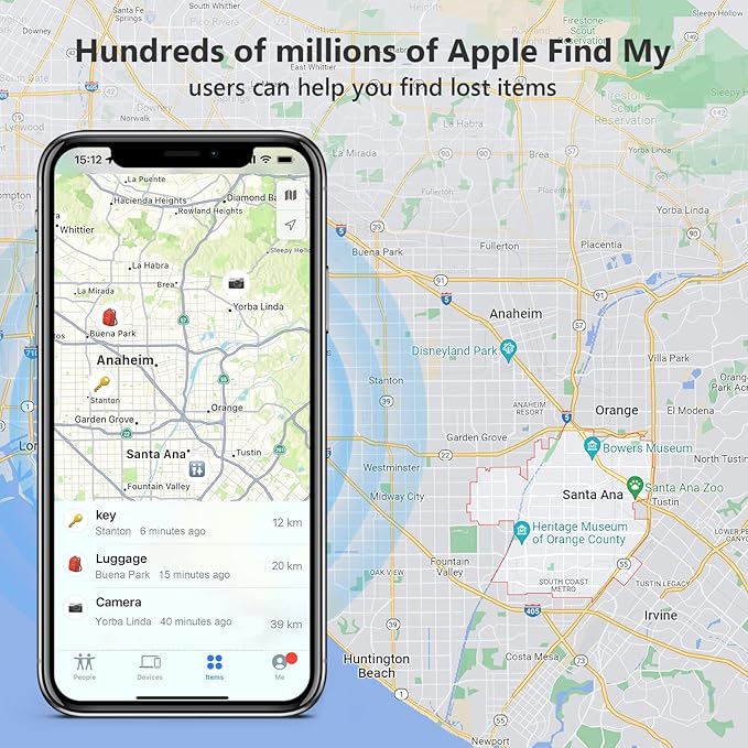 [Apple MFi Certified] LBPRT Air Tracker Tag 4 Pack, Smart Bluetooth Item Finder Work with Apple Find My (iOS Only, Android not Supported), Key Locator for Luggage Suitcase, Wallet. Replaceable Battery