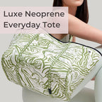 POPUPS Large Neoprene Tote Bag for Women – Stylish Work, Beach, Travel Bag with Pockets, Rope Handles with Zipper Pouch