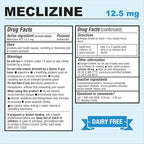 Puregen Labs Meclizine 12.5 mg Antiemetic 600 Caplets Total | Motion Sickness Relief - Prevent Nausea, Vomiting, and Dizziness | Dairy Free | Made in USA | Value Pack – 3 Pack