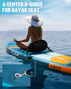 11’×34"×6" Extra Wide Inflatable Stand Up Paddle Board, Sup Board with Removable Fins, Backpack, Floating Paddle, Safety Leash, Floating Phone Case for Adults & Youth of All Skill Levels