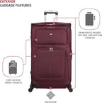 SwissGear Sion Softside Expandable Luggage, Merlot, 2-Piece Set (21/29)