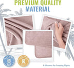 BOACAY Soft & Warm Travel Blanket for Airplane & Car - Long Flight Essential for Women, Men, Kids - Compact Pillow with Luggage Sleeve & Backpack Clip