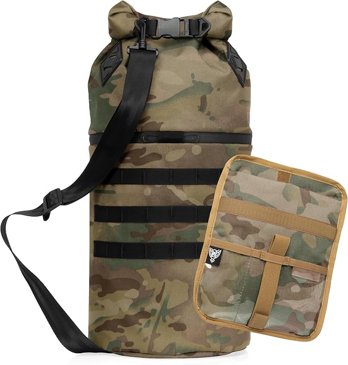 Xtreme Sight Line ~ AQUA RT Dry Bag~ Water-Proof Faraday Dry Bag for Laptops, Tablets, and Mid-Size Electronics ~ Small LITE Faraday Bag Combo ~ Multicam Camo