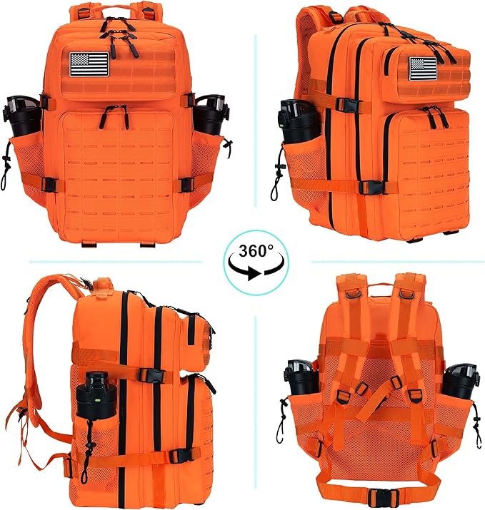 Military Tactical Backpack 45L/25L 3 Day Assault Pack Molle Daypack Hiking Backpack for Men and Women