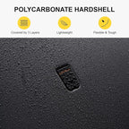 LEVEL8 Rolling Carry on Luggage Airline Approved, Carry-on Suitcases with Wheels, Lightweight Luminous Textured Luggage for Men Women, Tsa Lock, 20 Inch, Dark Grey