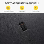 LEVEL8 Carry on Luggage Airline Approved, Small Carry on Suitcases with Wheels, Lightweight Hardside Textured Luggage for Travel, Tsa Approved, 20-Inch, Dark Grey