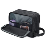 Toiletry Bag for Men Hanging Dopp Kit Water Resistant Shaving Bag Small Toiletry Bag for Traveling (Pure Black)