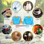 Tessco 8 Pcs for you 1.3 Gallon Collapsible Water Storage Bag Water Container Emergency Jug Plastic Storage Pouch Freezable Carrier Tank Foldable Bottle for Outdoor Sport Camping Hiking (Blue)