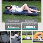 Inflatable Car Air Mattress Back Seat Bed with Air Pump,Portable Thickened Car Travel Camping Sleeping Air Mattress Blow Up Bed for Car Universal SUV