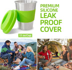 Acelane Camping Mess Kit Camping Plates Dishes Stainless Steel Camping Utensils Set Tableware Dinnerware with Bowls Cups Cutlery 1-2 Person for Backpacking, Hiking, Picnic, BBQ, RV Travel