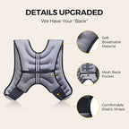 PACEARTH Weighted Vest,4lb/6lb/10lb/12lb/16lb/20lb/25lb/30lb Weight Vest with Reflective Stripe, Body Weight Vests Adjustable for Men, Women Workout, Strength Training, Running, Walking, Jogging