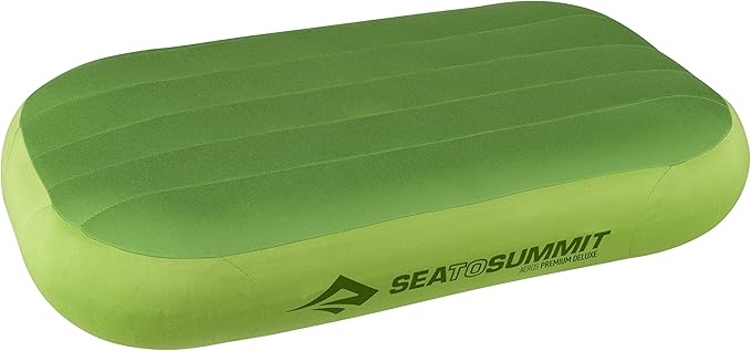 Sea to Summit Aeros Premium Inflatable Travel Pillow, Deluxe (22 x 14), Lime