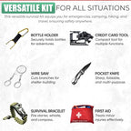 Survival Kit - All-in-One Survival Gear and Supplies for Camping, Hiking, Hunting, and Car Emergencies - Essential Tools, Great Gift for Men, Fathers, Boyfriends, Boys, Dads and Scouts