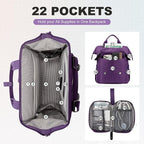 LOVEVOOK Laptop Backpack for Women Work Travel Backpack, Teacher Doctor Nurse Bags College Backpack Purse, Business Commuter Computer Laptop Bag, 17 Inch, Dark Purple-black