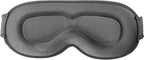 Sleep Eye Mask for Men Women, Sleeping Mask for Side Sleeper, Travel Blackout Night Blindfold Eye Shade Cover with Adjustable Strap (Ash Grey)