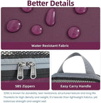 BAGAIL 4 Set/6 Set/8 Set Compression Packing Cubes Travel Accessories Expandable Packing Organizers (Half Mesh, 6-Burgundy)