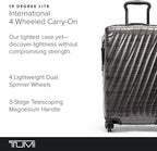 TUMI - 19 Degree Lite 4 Wheel Luggage - Lightweight and Highly Durable, Modern Contour, Hard Shell Men's and Women's Suitcase - 21.75" International Carry-On, Black Graphite
