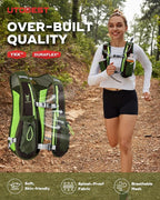 UTOBEST Running Vest, 5L Hydration Vest Lightweight, Breathable and Sweatproof Running Backpack, Adjustable Running Hydration Vest for Trail Running Marathon Race Jogging Cycling