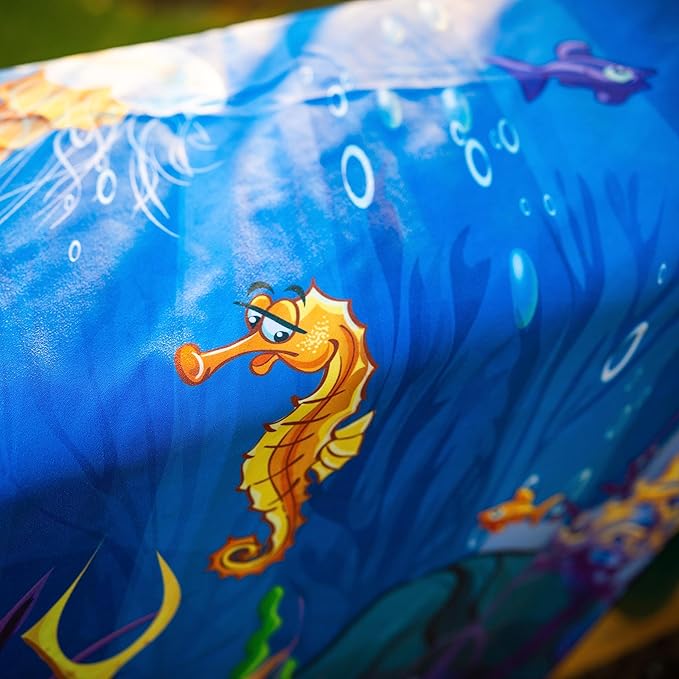 Elite Trend Microfiber Beach Towel for Adults with Bag - Extra Large 78x35 inch Lightweight Sand Free Quick Dry Towel for Travel, Swimming, Yoga, Camping (Sea Animal)