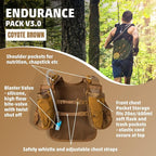 Orange Mud Endurance Pack V3.0 Running Vest – 2L Hydration Backpack for Trail Running, Hiking & Cycling – Lightweight, Breathable Mesh, Gear Pockets, Trekking Pole Loops