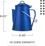 COLETTI Classic Camping Kettle - Tea and Camp Kettle, NO Aluminum or Plastic, Ideal for Boiling Water (Blue)