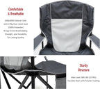 UNNYFEEL Oversized Folding Camping Chair 500 LBS Heavy Duty Lawn Chairs with Portable Folding with Armrest, Cup Holder, Pocket ＆Bag for Outdoor Camping/Beach/Travel/Picnic/Fishing