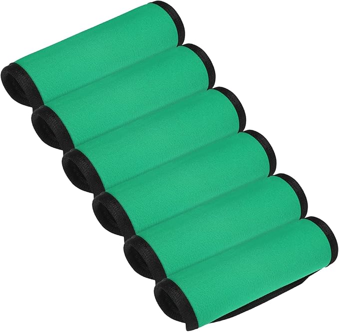 Luggage Handle Wrap [6PCS] - Neoprene Luggage Identifiers Use for Suitcases & Carry on & Travel Accessories - [Grass Green-6IN/15CM] Comfort Grip Handle Cover