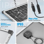 Solar Panel Charger Kit: 100W 12V Solar Panel with 20A Solar Charge Controller, Monocrystalline Solar Panel for RV Battery Car Trailer Marine Boat Caravan and Other Off Grid System