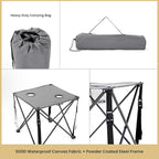 ARROWHEAD OUTDOOR 26” (66cm) Portable Camping Folding Table, 2 Cup Holders, Square, Carrying Case, Steel Frame, High-Grade 600D Canvas