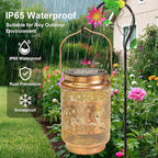 Gifts for Mom, Mothers Day Gift Solar Lanterns Outdoor, Mother Birthday Gift from Daughter Son, Metal Solar Hanging Hummingbird Lights with Shepherd Hook for Outside Garden Yard Patio Pathway
