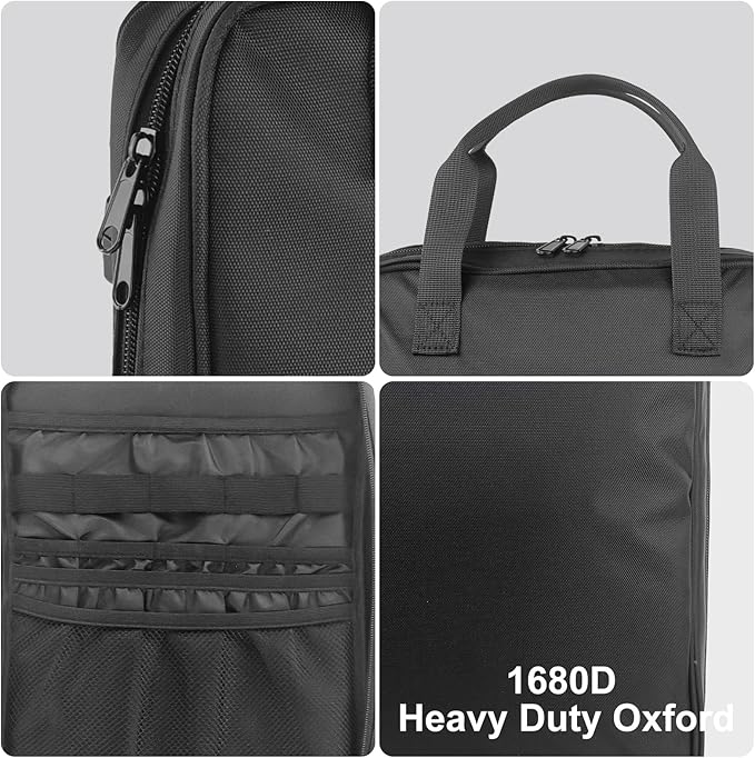 Camp Kitchen Organizer, Multi-Pocket Camping Cooking Utensils Bag, Waterproof Portable Storage for BBQ Outdoor Cooking Essentials