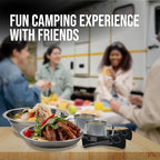 Stainless Steel Camping Mess Kit - Person's Complete Picnic & Camp Dish Set, Includes Plate, Bowl, Cup & Utensils