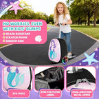 Baotree Scooter Suitcase for Kids, 2 in 1 Ride-on Luggage with Flash PU Wheels, Adjustable Handle & TPR Non-Slip Grip, Foldable & Lightweight, Ages 5-12