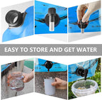 Collapsible 8L Water Storage Bag, BPA-Free Portable Folding Water Jug with Adjustable Faucet, Leakproof Emergency Water Bag for Camping, Hiking, Riding, Outdoor Sport (Blue, 2)