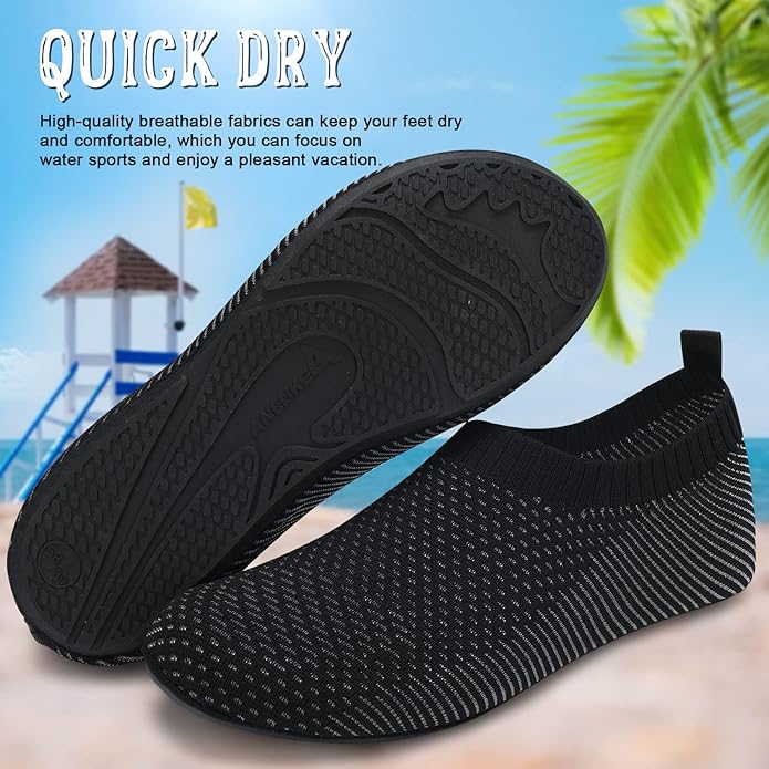 ANLUKE Womens Mens Water Shoes Barefoot Quick-Dry Aqua Socks for Beach Swim Surf Water Sport