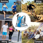 Hydration Pack Backpack, Lightweight Water Backpack with 2L Leakproof Hydration Bladder Daypack for Men Women,Running Hydration Vest for Outdoor Trail