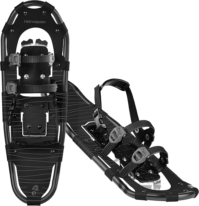 Retrospec Drifter Snowshoe for Men & Women - Aluminum Frames & a Double-Rachet Binding System - Lightweight All Terrain Snow Shoes