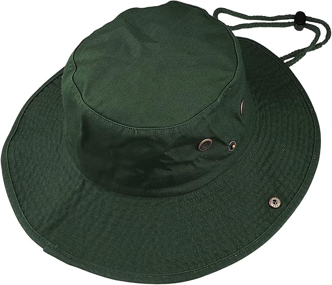 Wide Brim Hiking Fishing Safari Boonie Bucket Hats 100% Cotton UV Sun Protection for Men Women Outdoor Activities