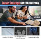 55L Extra Large Travel Backpack, Expandable 50L - 60L Carry On Backpack, Travel Luggage Suitcase Anti-Theft TSA Flight Laptop Bag, Sturdy 18.4 Inch XXXL Daypack Weekender Gifts for Men, Black