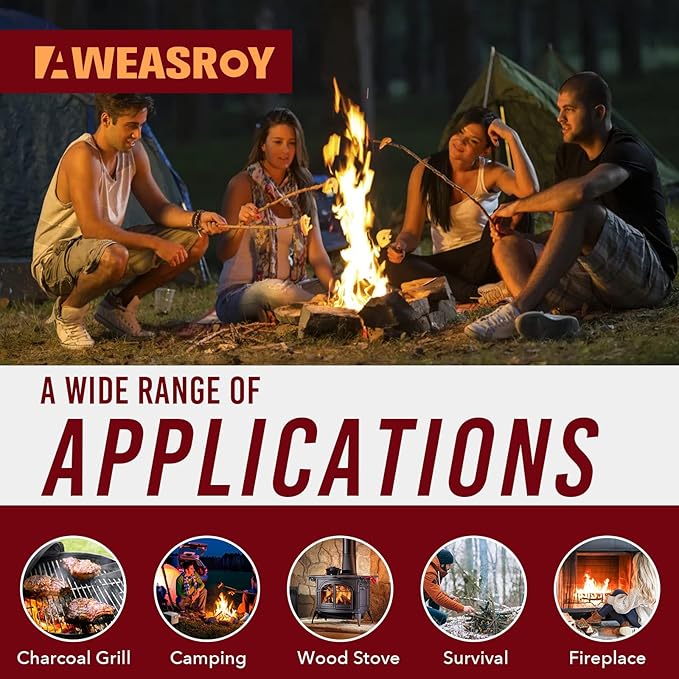 Fire Starter Squares 64 - Fire Starters for Fireplace,Chimney,BBQ Grill,Camping Fire,Wood Stove - Water Resistant and Safe Odourless - Camping Accessories