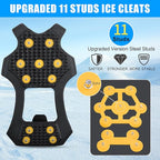 Ice Snow Cleats for Shoes and Boots,Walk Traction Cleats Crampons Anti Slip 11 Studs Ice Snow Grippers Over Shoe for Men Women Walking on Snow Ice