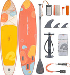 Retrospec Weekender Inflatable Stand Up Paddle Board Includes Paddle, Pump, and Accessories 10’6” Lightweight iSUP, Puncture Resistant Inflatable Paddle Board for Adults